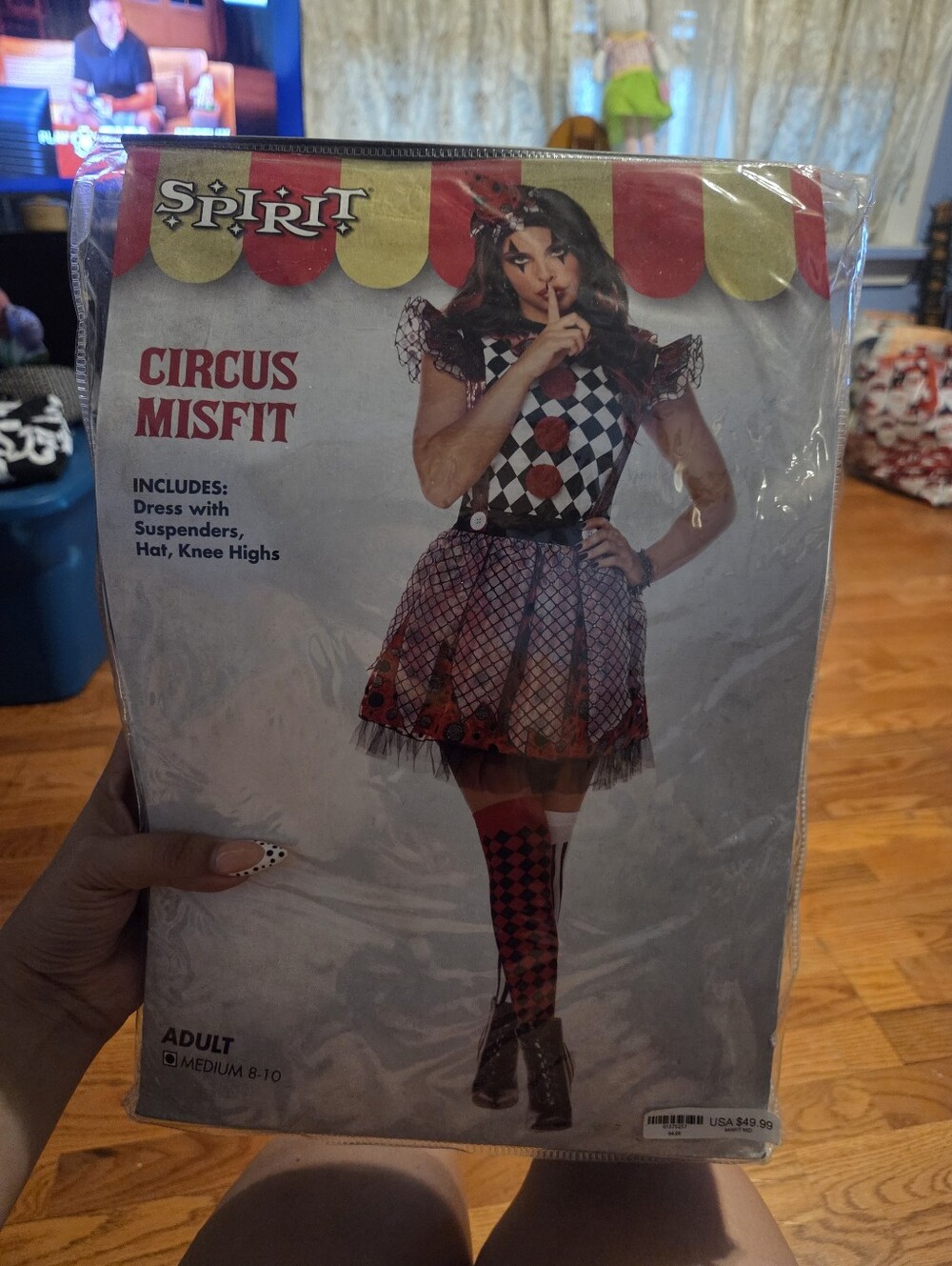Spirit Circus Misfit Costume - Red, Black, White